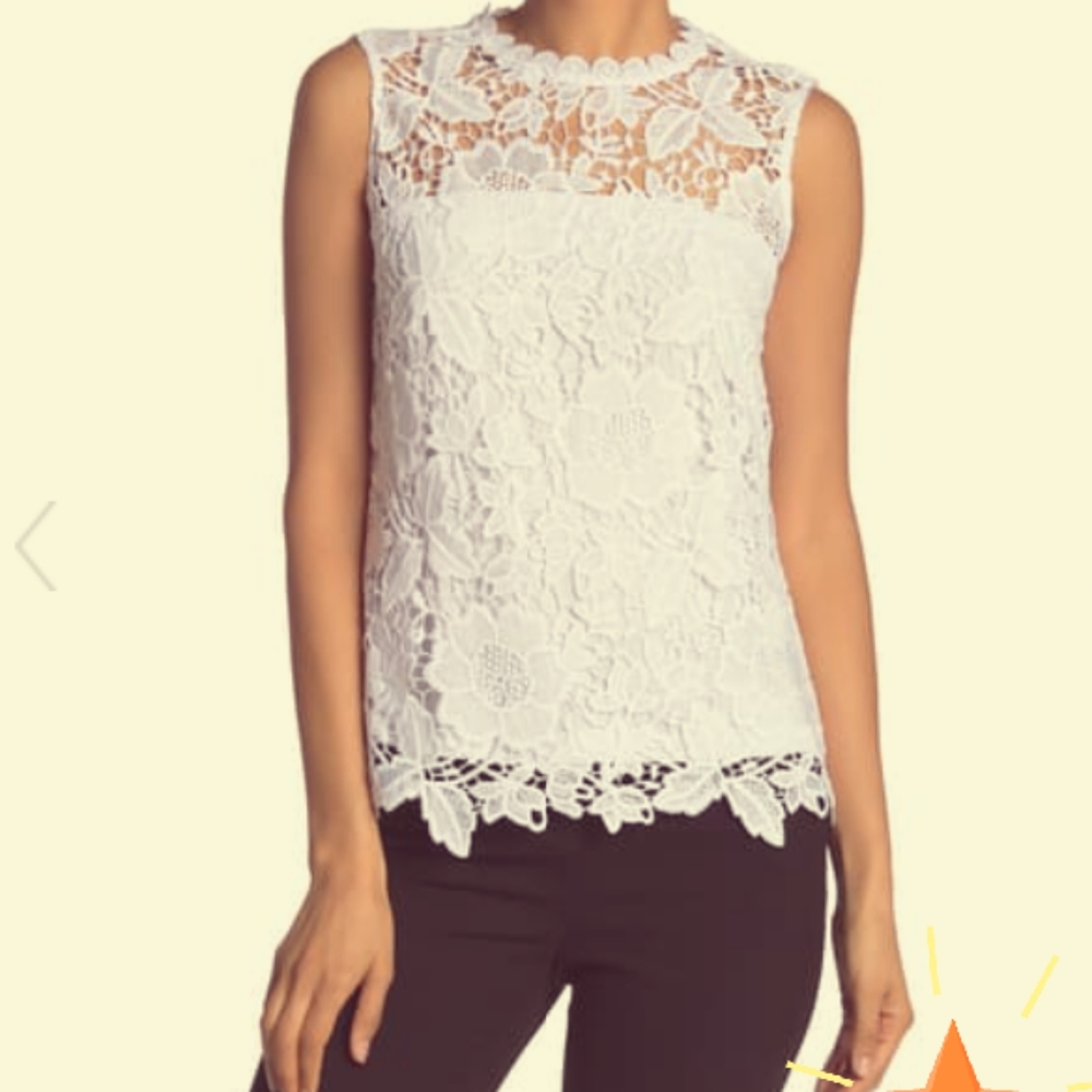 Nanette Lepore Marshmallow Laced top